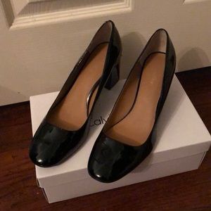 Calvin Klein Black Patent Pumps
